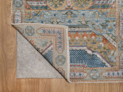 Brown 2'6" x 21'10" Mamluk Hand knotted Wool/Silk Rug - Sku: O091907