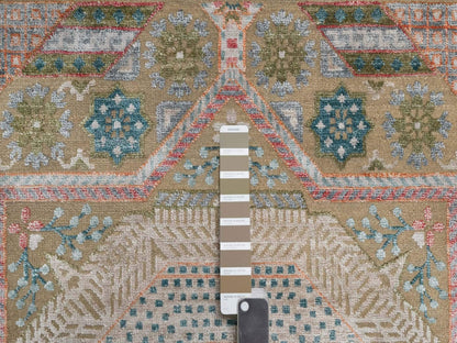 Brown 11'11" x 18'3" Mamluk Hand knotted Wool/Silk Rug - Sku: O091920
