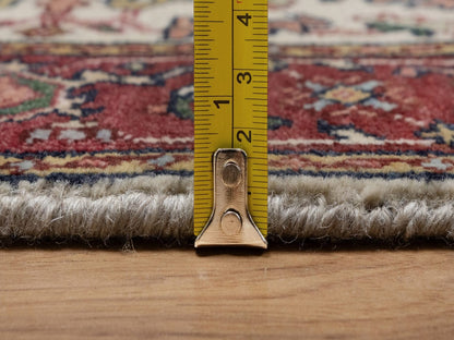 Heriz Heriz hand-knotted wool runner in Ivory & Red, 2'5" x 10'1" — SKU O091928 (view 7)