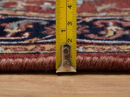 Heriz Heriz hand-knotted wool runner in Red & Navy Blue, 2'8" x 8'1" — SKU O091929 (view 7)