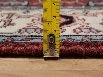 Heriz Heriz hand-knotted wool runner in Red & Ivory, 2'7" x 6'1" — SKU O091930 (view 7)