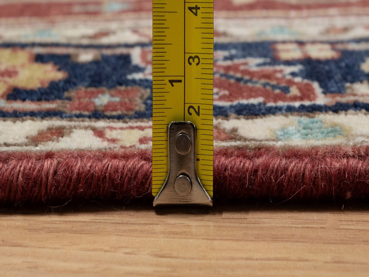 Heriz Heriz hand-knotted wool runner in Red & Midnight Blue, 2'7" x 8'2" — SKU O091932 (view 7)