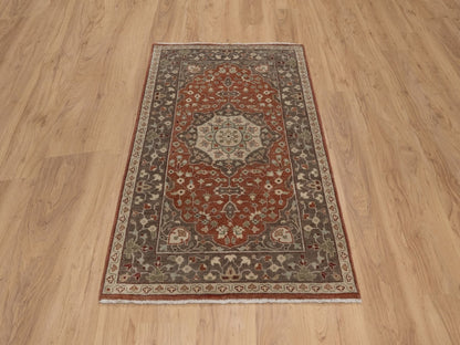 Tabriz Fine Oriental hand-knotted wool rug in Red & Brown, 3' x 5'1" — SKU O091949 (view 2)