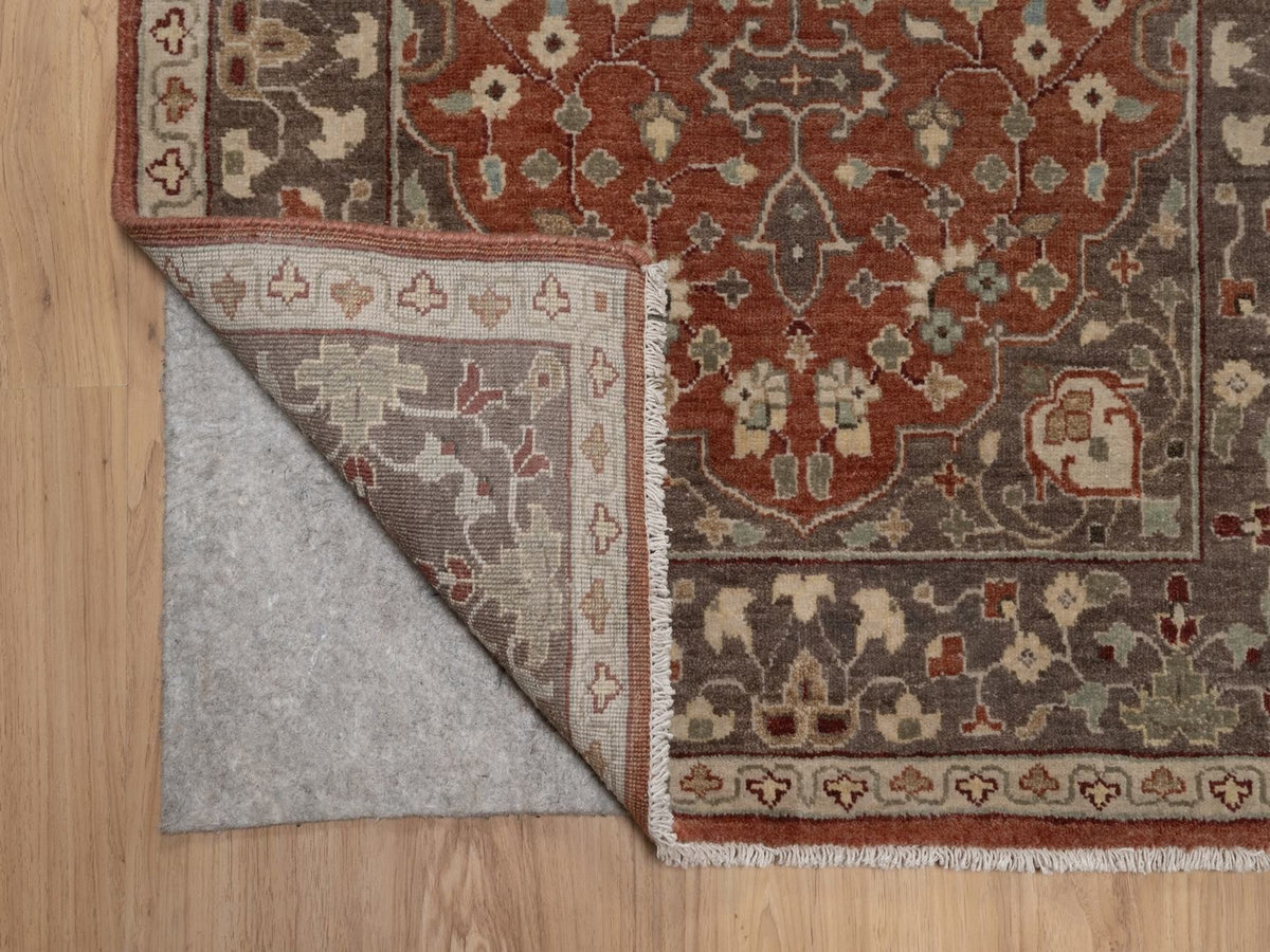 Tabriz Fine Oriental hand-knotted wool rug in Red & Brown, 3' x 5'1" — SKU O091949 (view 3)