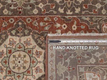 Tabriz Fine Oriental hand-knotted wool rug in Red & Brown, 3' x 5'1" — SKU O091949 (view 8)