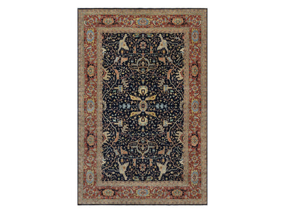 Blue 11'11" x 18'0" Heriz Hand knotted Wool Rug - Sku: O091951