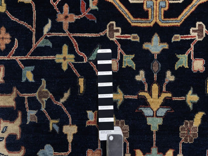 Blue 11'11" x 18'0" Heriz Hand knotted Wool Rug - Sku: O091951