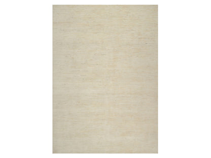 Ivory 10'0" x 14'1" Modern and Contemporary Hand knotted Wool Rug - Sku: O091954