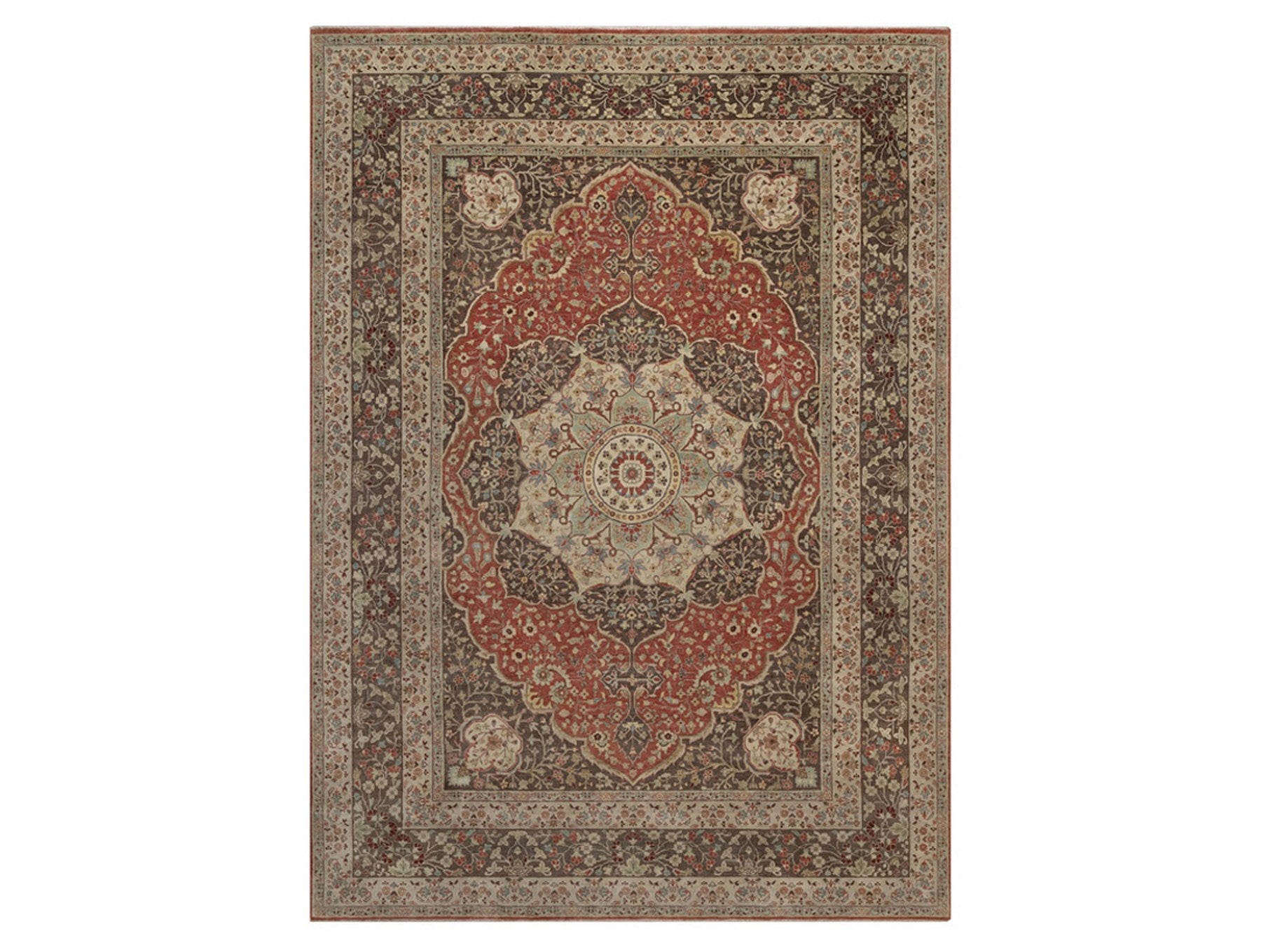 Red 10'0" x 14'0" Fine Oriental Hand knotted Wool Rug - Sku: O091956