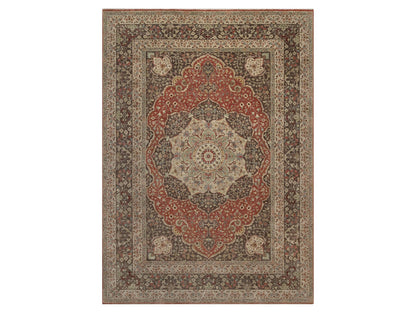 Red 10'0" x 14'0" Fine Oriental Hand knotted Wool Rug - Sku: O091956