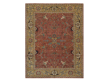 Heriz Heriz hand-knotted wool rug in Red & Gold, 7'11" x 10'2" — SKU O091960