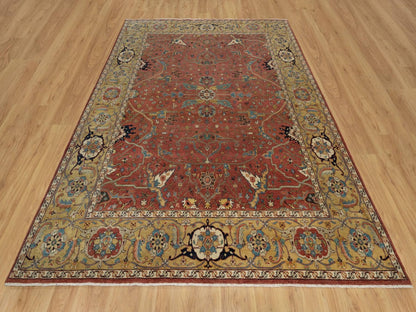 Heriz Heriz hand-knotted wool rug in Red & Gold, 7'11" x 10'2" — SKU O091960 (view 2)