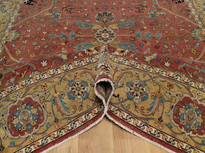Heriz Heriz hand-knotted wool rug in Red & Gold, 7'11" x 10'2" — SKU O091960 (view 5)