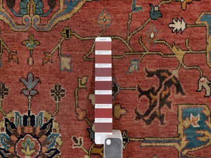 Heriz Heriz hand-knotted wool rug in Red & Gold, 7'11" x 10'2" — SKU O091960 (view 7)