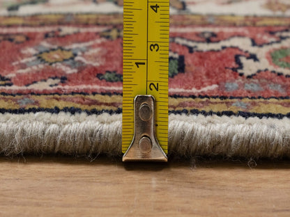 Heriz Heriz hand-knotted wool runner in Ivory & Red, 2'7" x 10'1" — SKU O091961 (view 7)