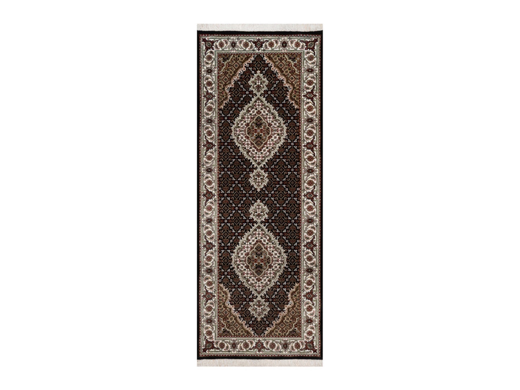 Black 2'7" x 6'9" Fine Oriental Hand knotted Wool Rug - Sku: O091967