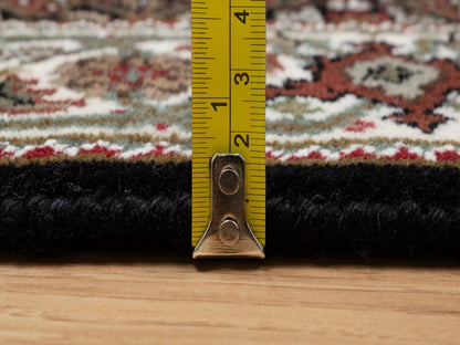 Black 2'5" x 4'8" Fine Oriental Hand knotted Wool Rug - Sku: O091968