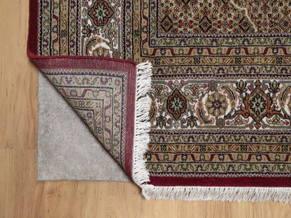 Tabriz Fine Oriental hand-knotted wool rug in Red & Ivory, 8'10" x 12' — SKU O091972 (view 4)