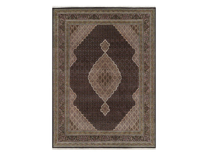 Black 8'9" x 12'0" Fine Oriental Hand knotted Wool Rug - Sku: O091977