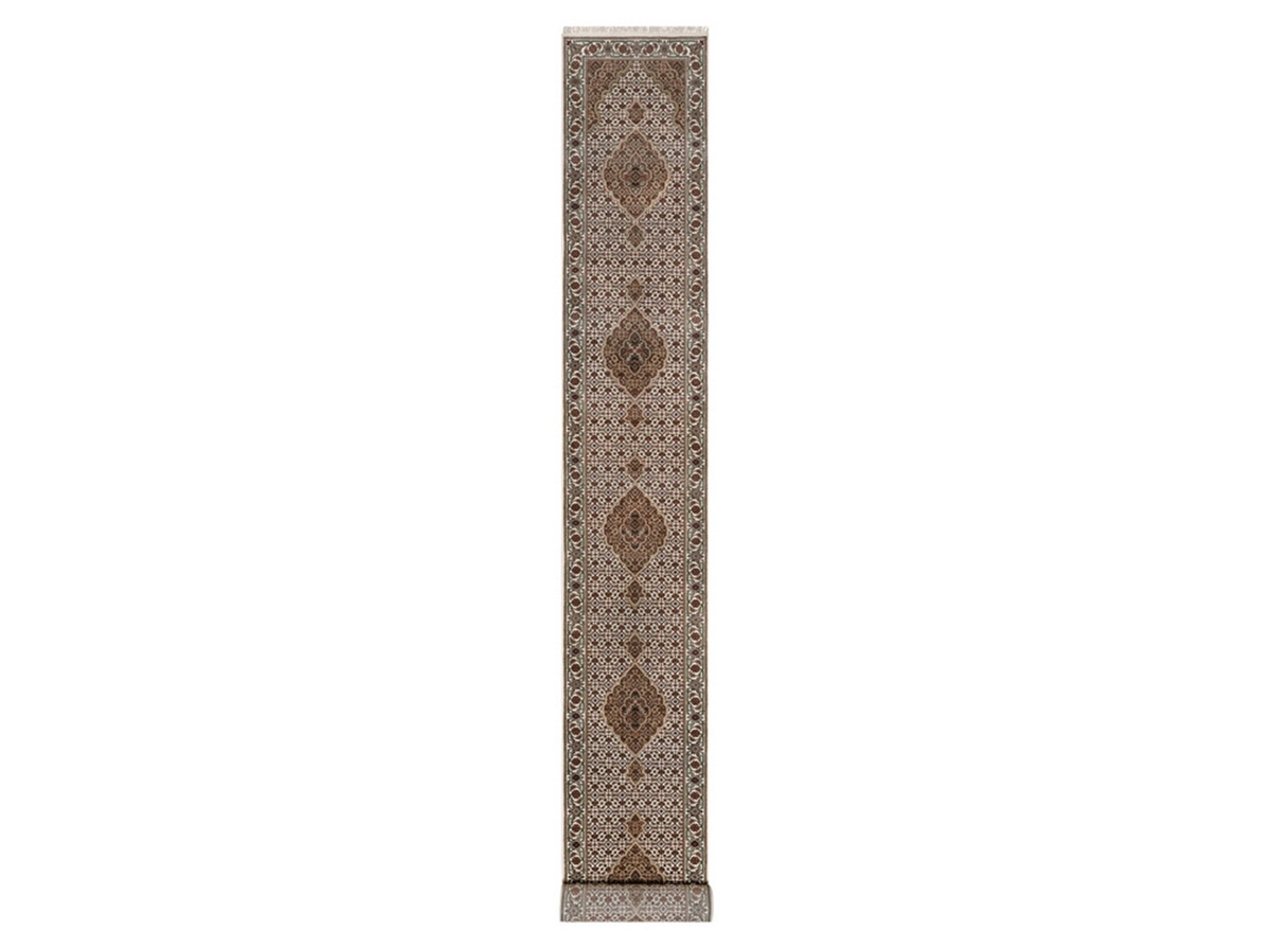 Ivory 2'7" x 21'2" Fine Oriental Hand knotted Wool Rug - Sku: O091980