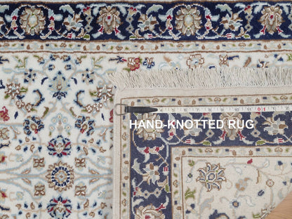 Ivory 2'8" x 8'3" Fine Oriental Hand knotted Wool/Silk Rug - Sku: O091996