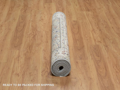 Blue 4'11" x 8'1" Fine Oriental Hand knotted Wool/Silk Rug - Sku: O092002