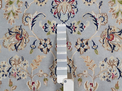 Blue 6'1" x 9'0" Fine Oriental Hand knotted Wool/Silk Rug - Sku: O092006