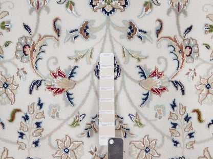 Nain Fine Oriental hand-knotted wool/silk rug in Ivory, 8'11" x 12'2" — SKU O092009 (view 7)