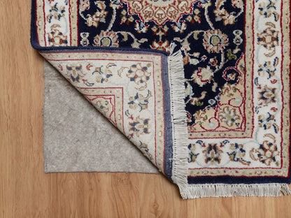 Blue 2'2" x 3'2" Fine Oriental Hand knotted Wool/Silk Rug - Sku: O092011