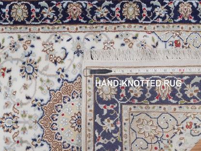 Ivory 2'8" x 14'4" Fine Oriental Hand knotted Wool/Silk Rug - Sku: O092013
