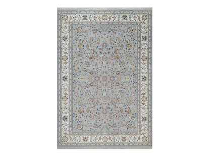 Blue 9'9" x 14'4" Fine Oriental Hand knotted Wool/Silk Rug - Sku: O092035