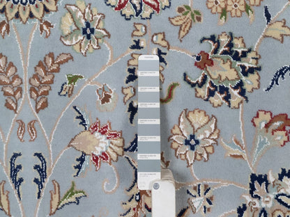 Blue 9'9" x 14'4" Fine Oriental Hand knotted Wool/Silk Rug - Sku: O092035
