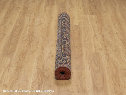 Heriz Heriz hand-knotted wool rug in Red & Midnight Blue, 5'1" x 6'11" — SKU O092047 (view 6)