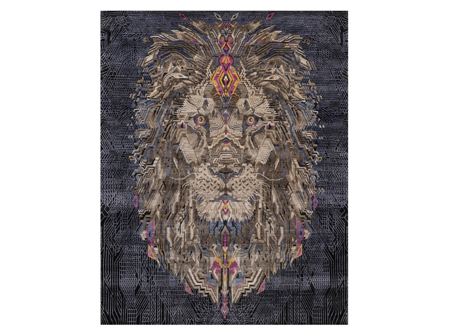 Brown 7'10" x 10'1" Modern and Contemporary Hand knotted Wool/Silk Rug - Sku: O092049