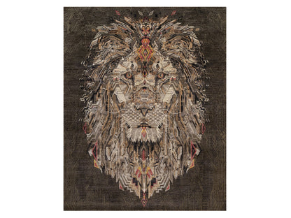 Brown 8'0" x 10'0" Modern and Contemporary Hand knotted Wool/Silk Rug - Sku: O092050