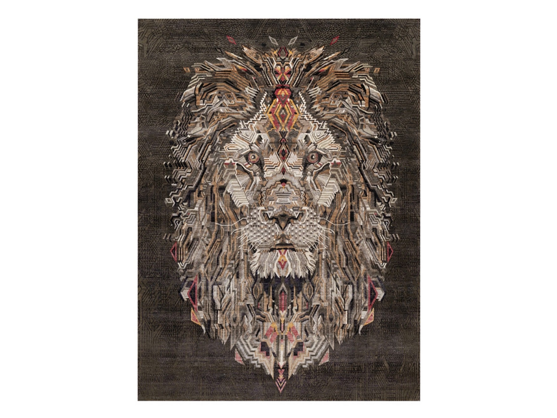 Brown 8'11" x 12'1" Modern and Contemporary Hand knotted Wool/Silk Rug - Sku: O092051