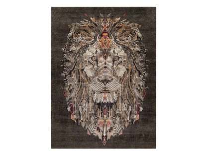 Brown 8'11" x 12'1" Modern and Contemporary Hand knotted Wool/Silk Rug - Sku: O092051