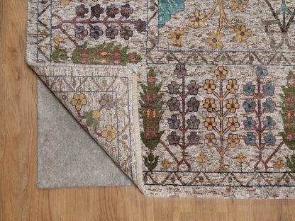 Ivory 8'11" x 12'2" Transitional Hand knotted Wool/Silk Rug - Sku: O092055