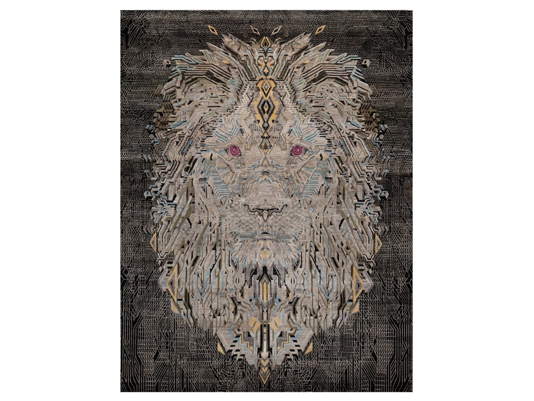 Black 9'2" x 12'0" Modern and Contemporary Hand knotted Wool/Silk Rug - Sku: O092080