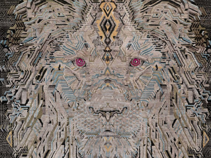 Black 9'2" x 12'0" Modern and Contemporary Hand knotted Wool/Silk Rug - Sku: O092080