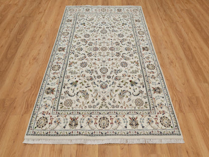 Nain Fine Oriental hand-knotted wool/silk rug in Ivory, 4'10" x 8' — SKU O092095 (view 2)