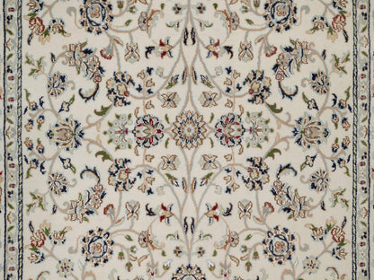 Nain Fine Oriental hand-knotted wool/silk rug in Ivory, 4'10" x 8' — SKU O092095 (view 5)