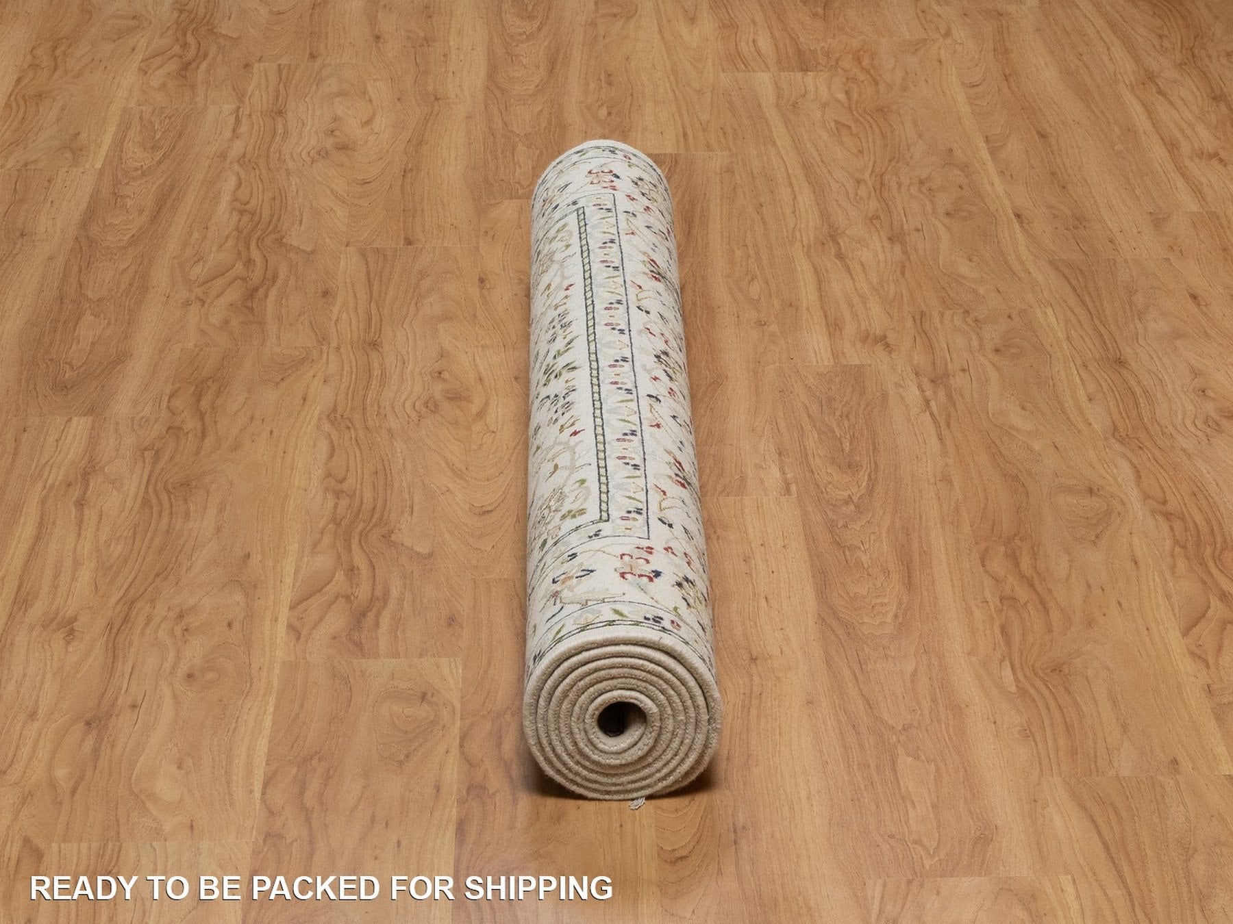 Nain Fine Oriental hand-knotted wool/silk rug in Ivory, 4'10" x 8' — SKU O092095 (view 6)