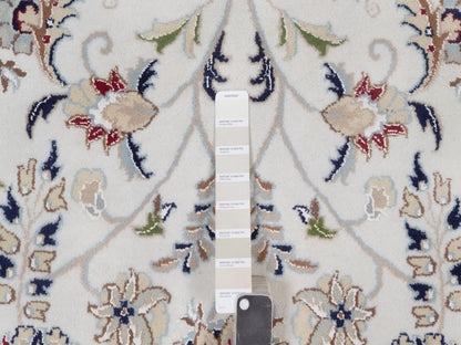 Ivory 9'10" x 10'2" Fine Oriental Hand knotted Wool/Silk Rug - Sku: O092111