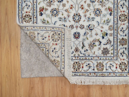 Ivory 2'6" x 21'5" Fine Oriental Hand knotted Wool/Silk Rug - Sku: O092129