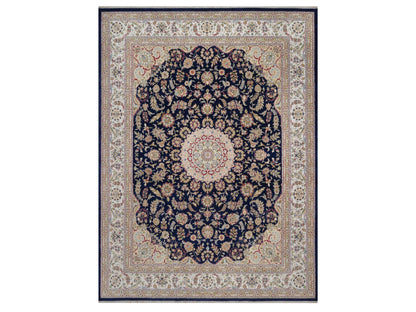 Blue 11'7" x 15'7" Fine Oriental Hand knotted Wool/Silk Rug - Sku: O092143