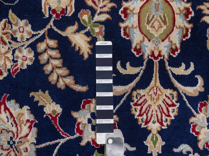 Blue 11'7" x 15'7" Fine Oriental Hand knotted Wool/Silk Rug - Sku: O092143