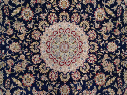Blue 11'7" x 15'7" Fine Oriental Hand knotted Wool/Silk Rug - Sku: O092143