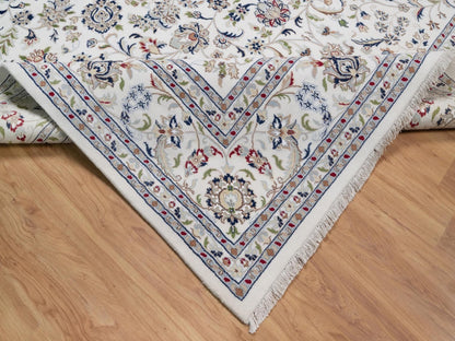Ivory 9'7" x 14'0" Fine Oriental Hand knotted Wool/Silk Rug - Sku: O092144