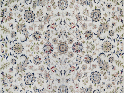 Ivory 9'7" x 14'0" Fine Oriental Hand knotted Wool/Silk Rug - Sku: O092144